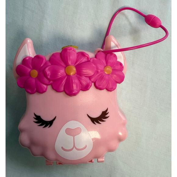 Polly Pocket Llama Music Party Compact Toy 2 Micro Dolls and Animals - Picture 1 of 10